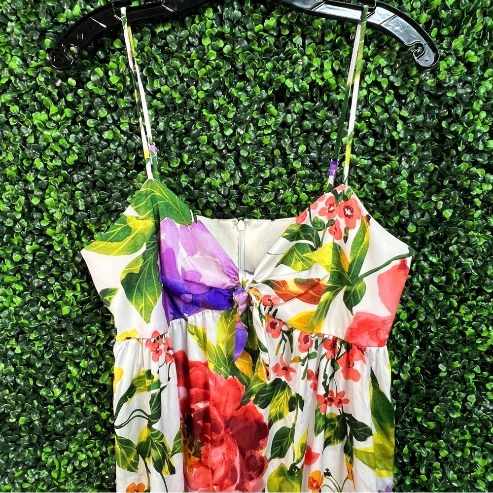 LONDON TIMES | Floral Tie Slip Dress - Picture 5 of 13